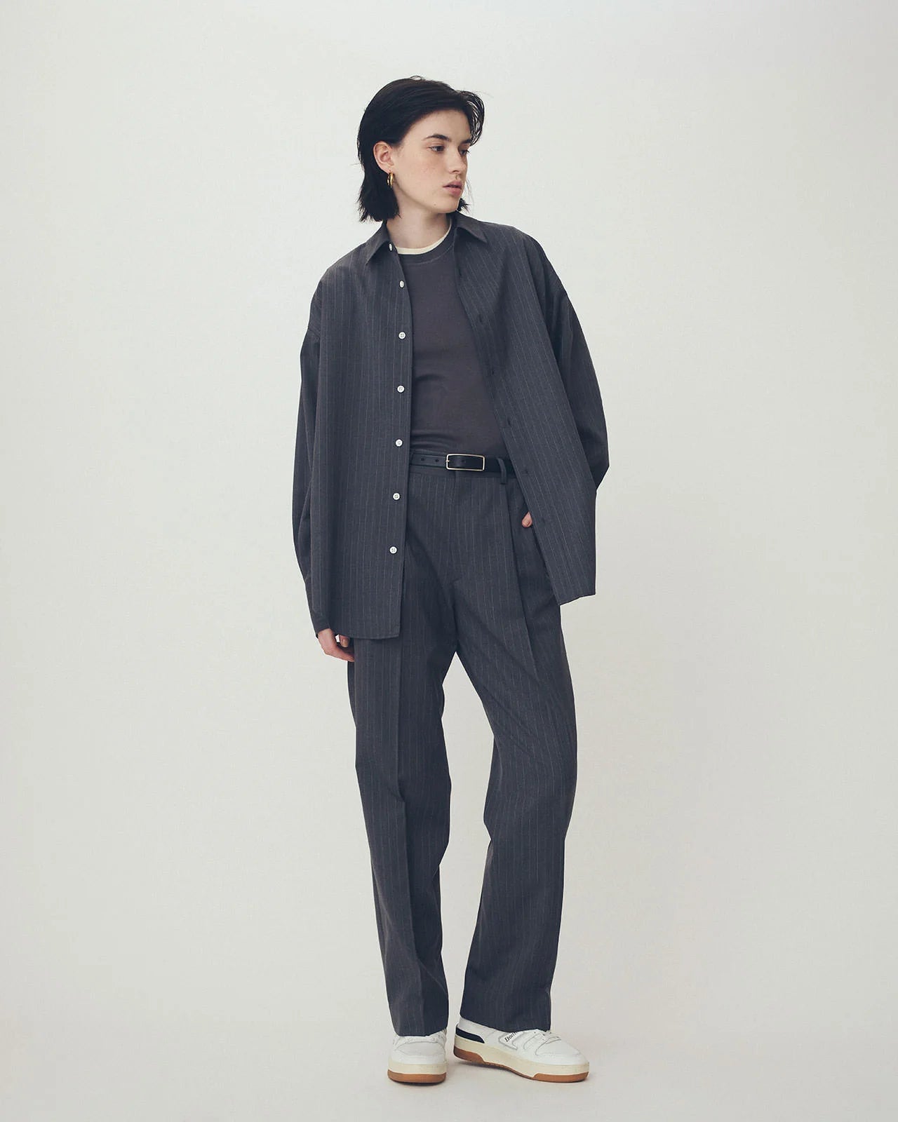 WASHABLE WOOL CHRYSLER PANTS（STRIPE)