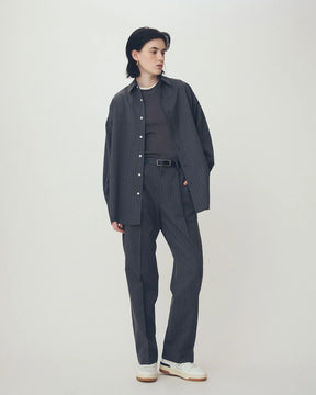 WASHABLE WOOL CHRYSLER PANTS（STRIPE)