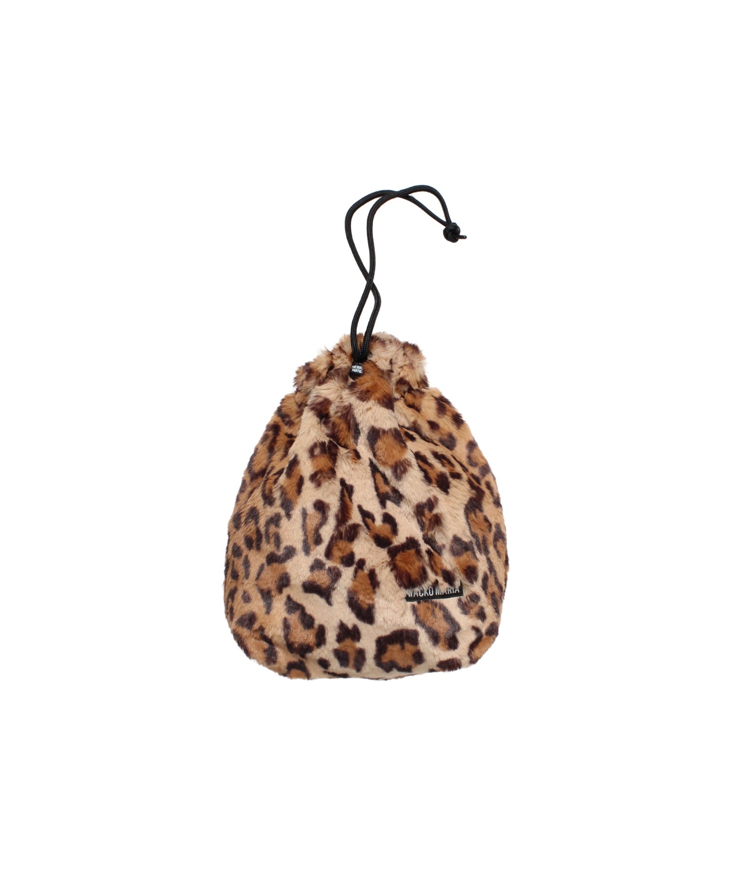 LEOPARD FAUX FUR DRAWSTRING POUCH - WACKO MARIA (ワコマリア