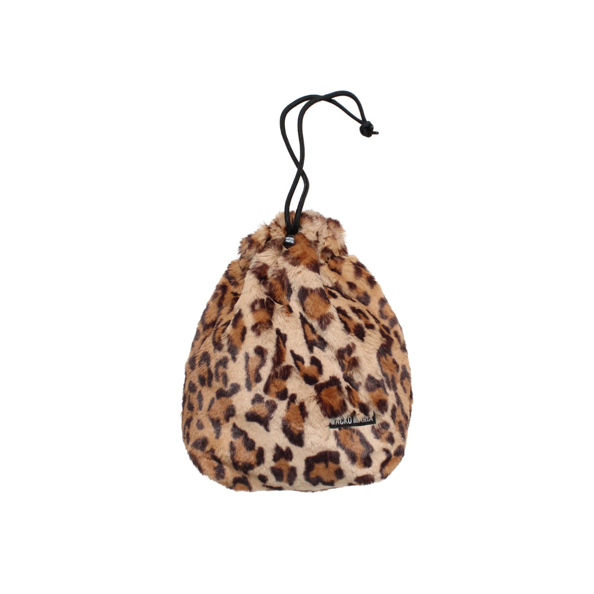 LEOPARD FAUX FUR DRAWSTRING POUCH - WACKO MARIA (ワコマリア