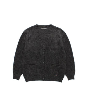 MULTI-COLOR MOHAIR KNIT CARDIGAN