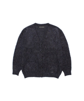 MULTI-COLOR MOHAIR KNIT CARDIGAN