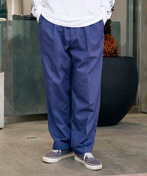 DOUBLE PLEATED CHINO TROUSERS