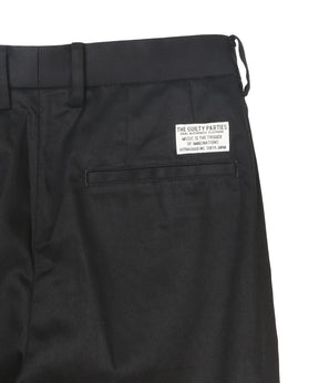 DOUBLE PLEATED CHINO TROUSERS