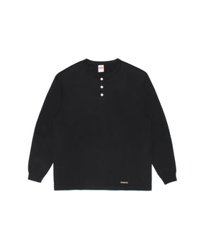 HEALTHKNIT / HENLEY NECK LONG SLEEVE T-SHIRT