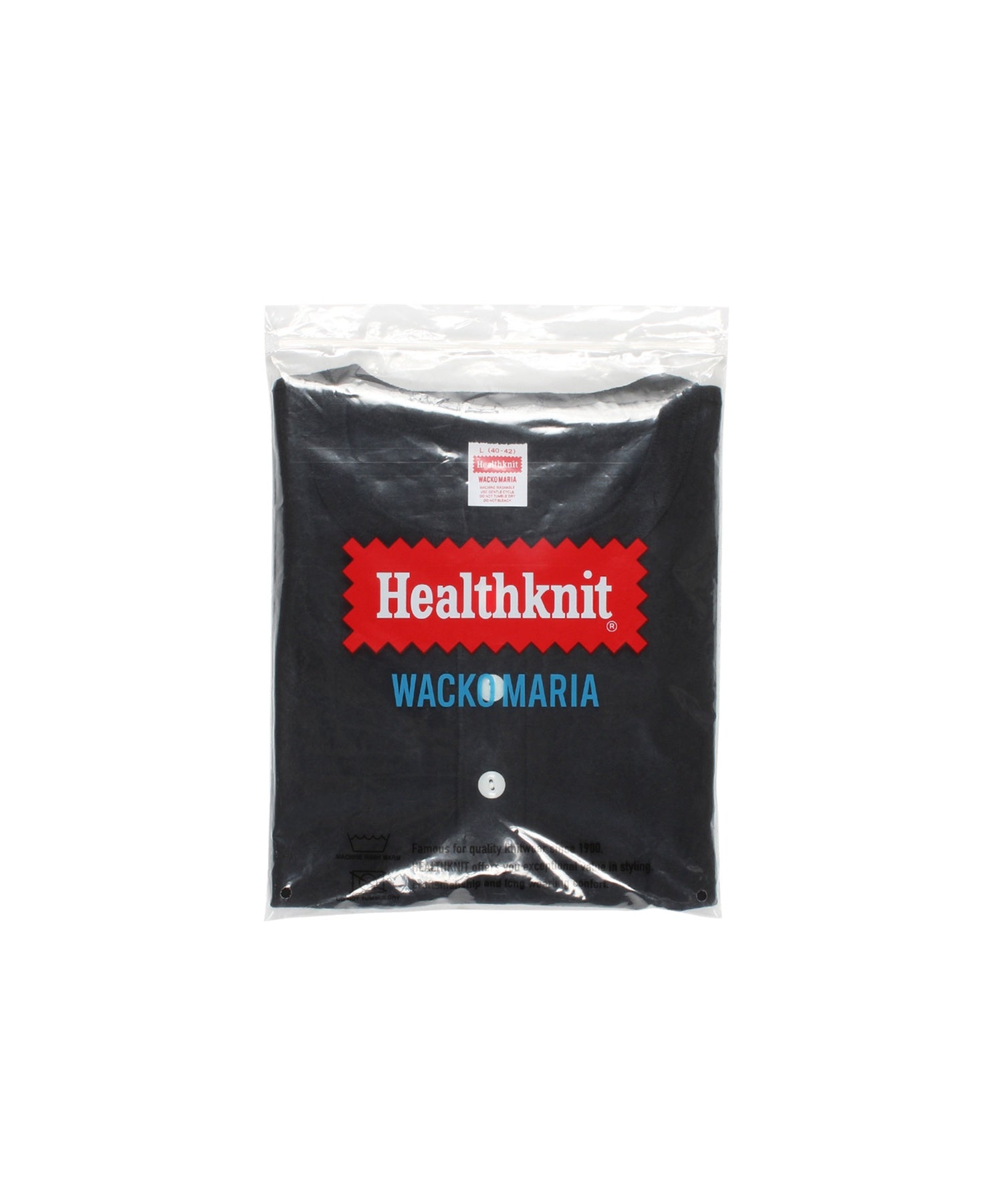 HEALTHKNIT / HENLEY NECK LONG SLEEVE T-SHIRT