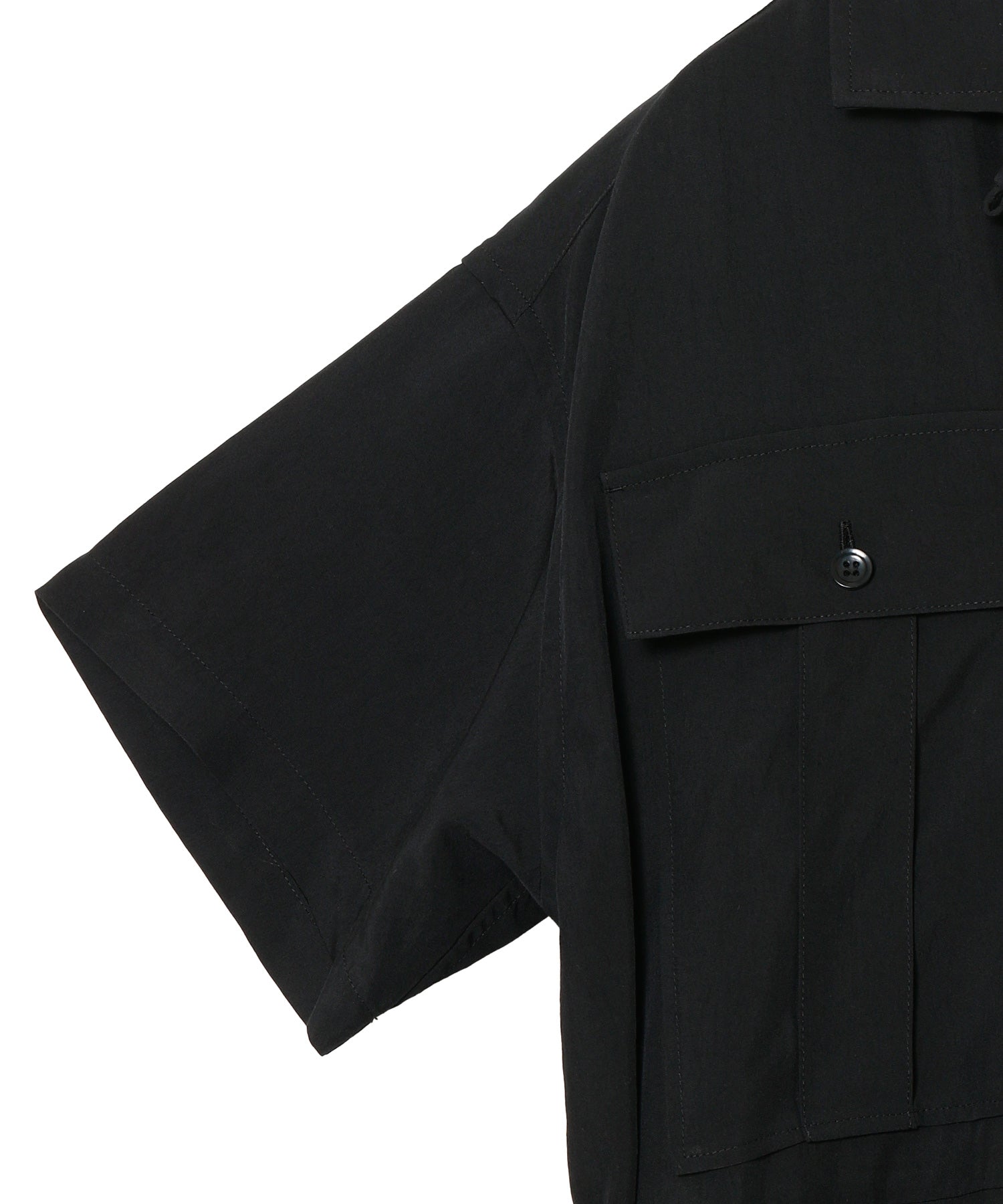 OPEN COLLAR SHIRT DRESS