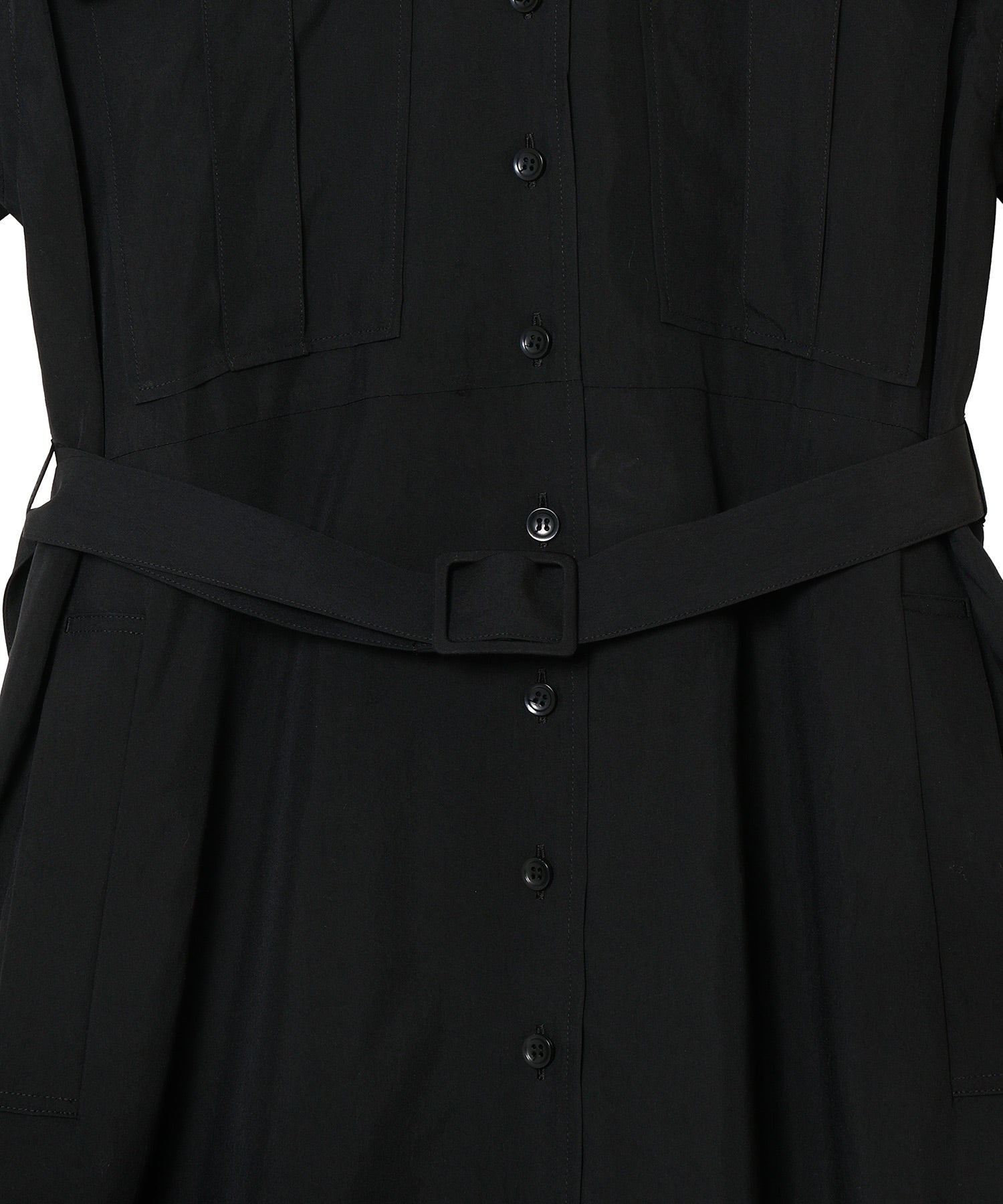 OPEN COLLAR SHIRT DRESS