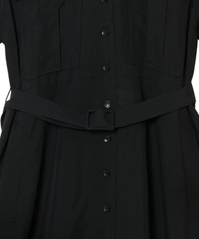 OPEN COLLAR SHIRT DRESS