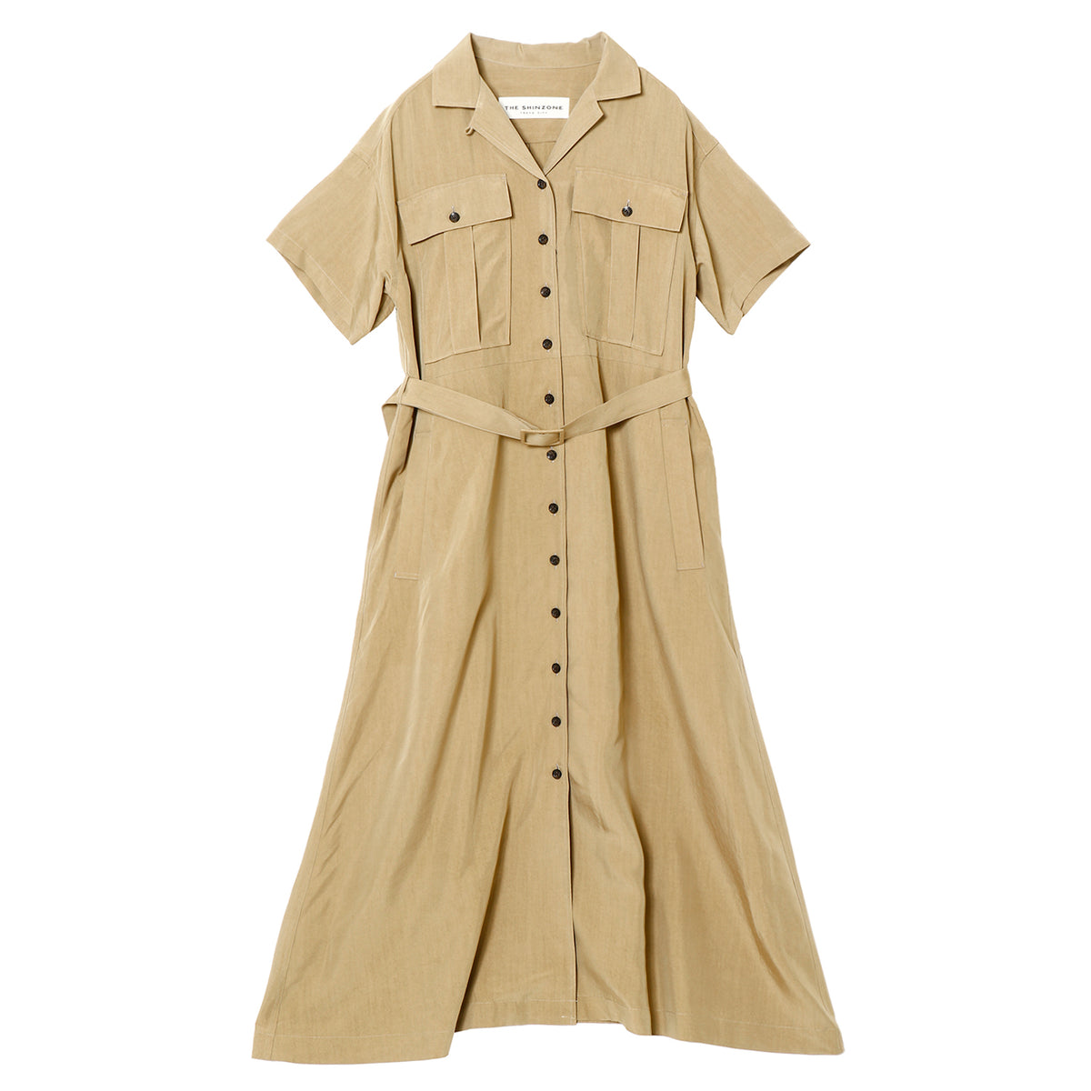 OPEN COLLAR SHIRT DRESS - THE SHINZONE (ザ シンゾーン) - bottom 