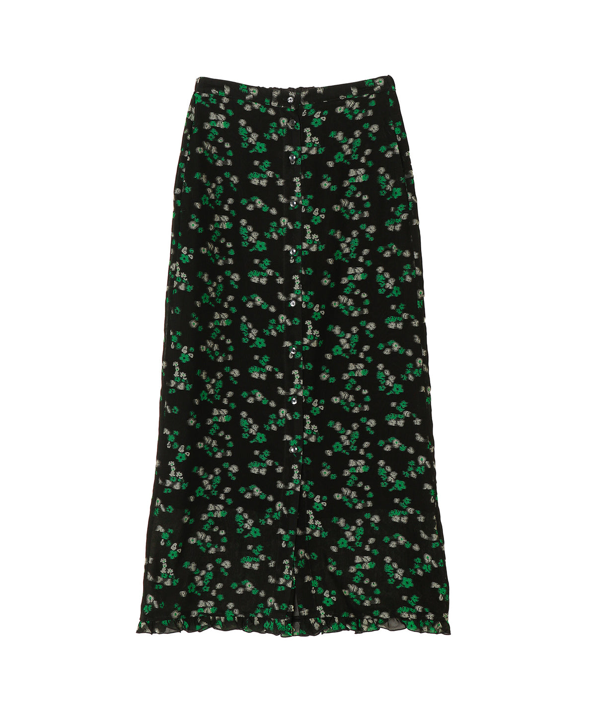 FLORAL JACQUARD SKIRT