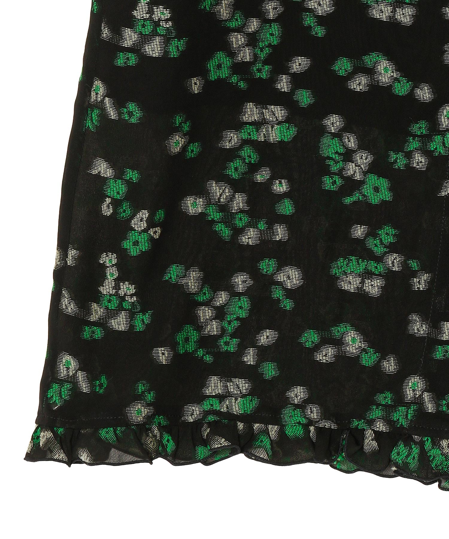 FLORAL JACQUARD SKIRT