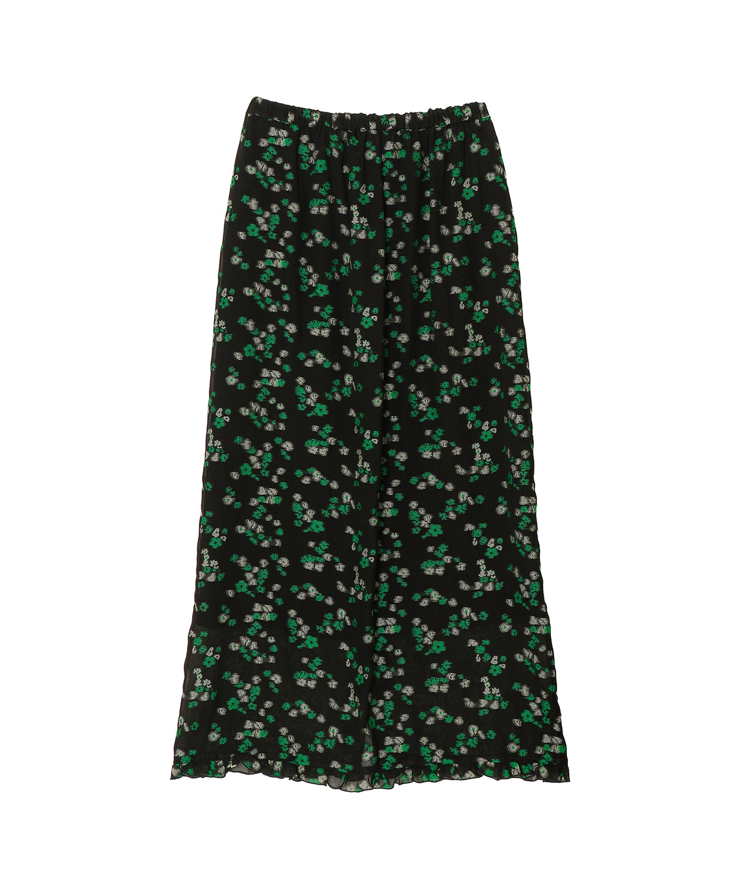 FLORAL JACQUARD SKIRT