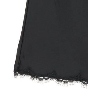 SATIN LEAVERS LACE SKIRT