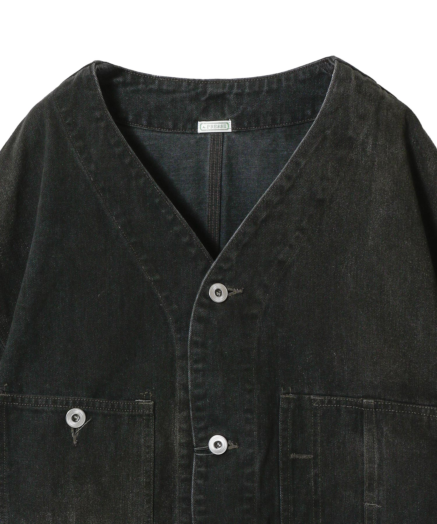 Vintage Black Denim Engineer Jacket