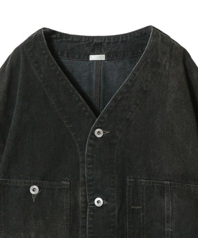 Vintage Black Denim Engineer Jacket