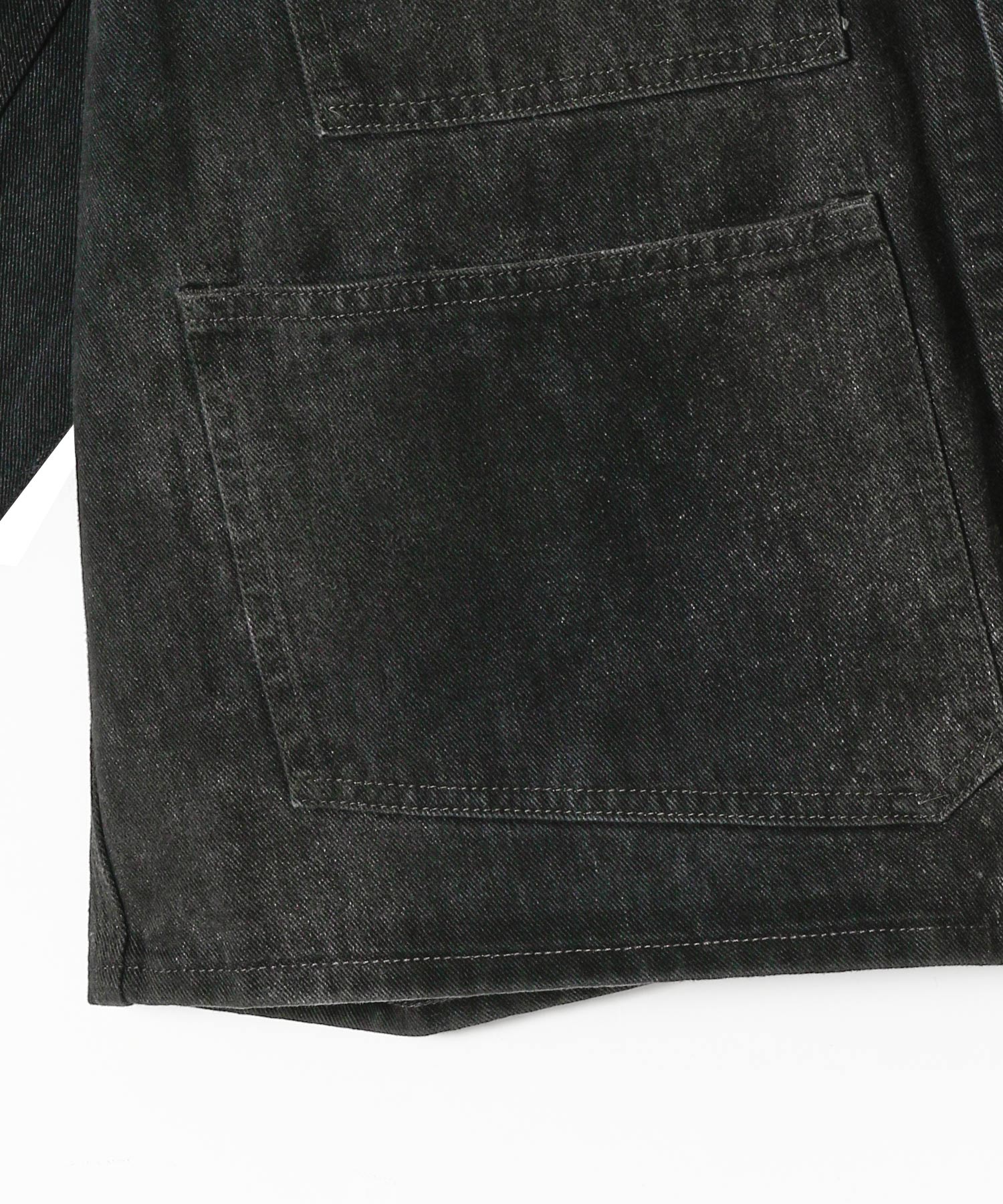Vintage Black Denim Engineer Jacket