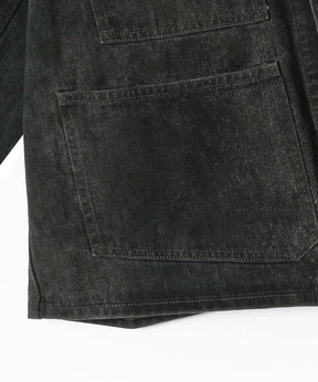 Vintage Black Denim Engineer Jacket