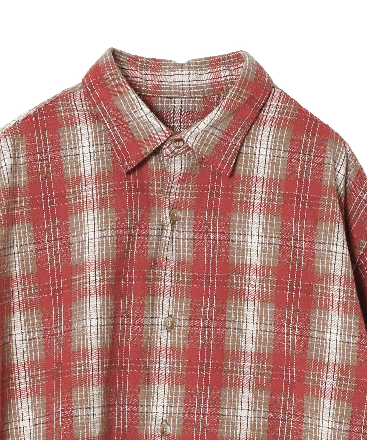 Vintage Cotton Silk Nep Twill Check Shirt