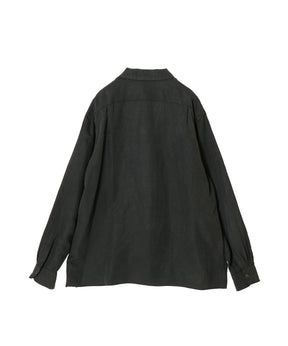 Vintage Silk Linen Open Collar Shirt