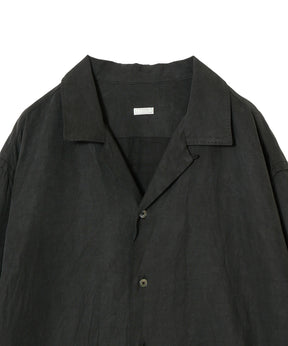 Vintage Silk Linen Open Collar Shirt