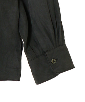 Vintage Silk Linen Open Collar Shirt