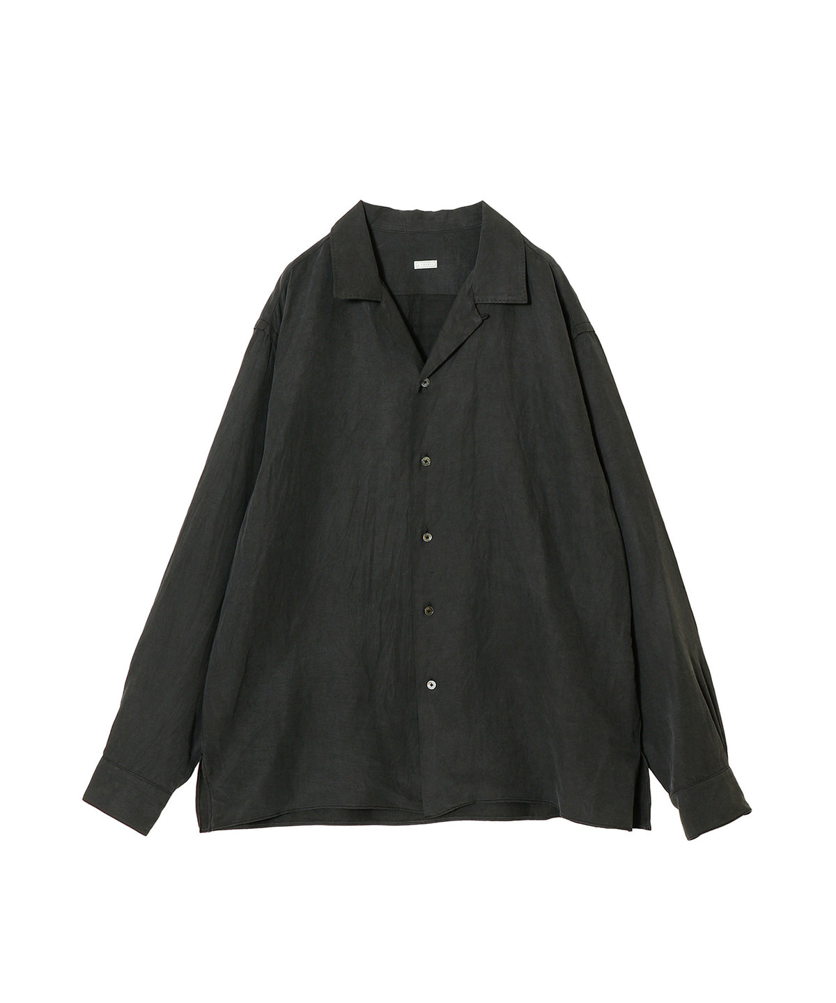 Vintage Silk Linen Open Collar Shirt