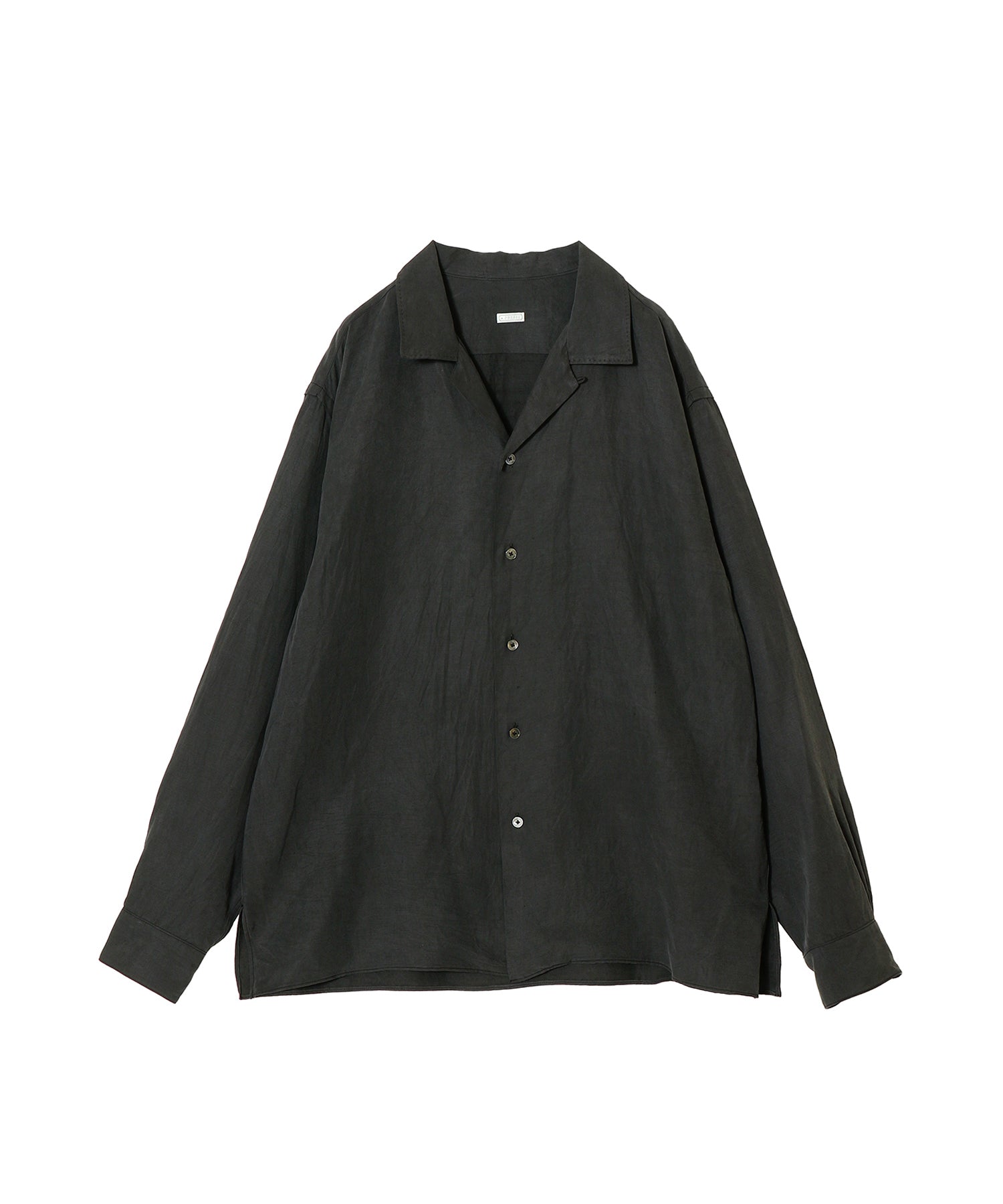Vintage Silk Linen Open Collar Shirt
