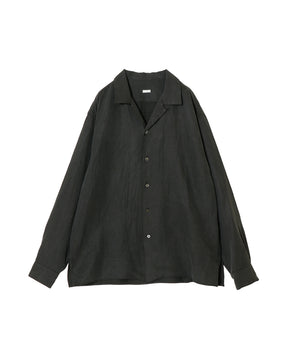 Vintage Silk Linen Open Collar Shirt