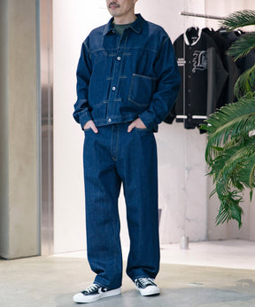 No.22 Washed Wide Denim Pants