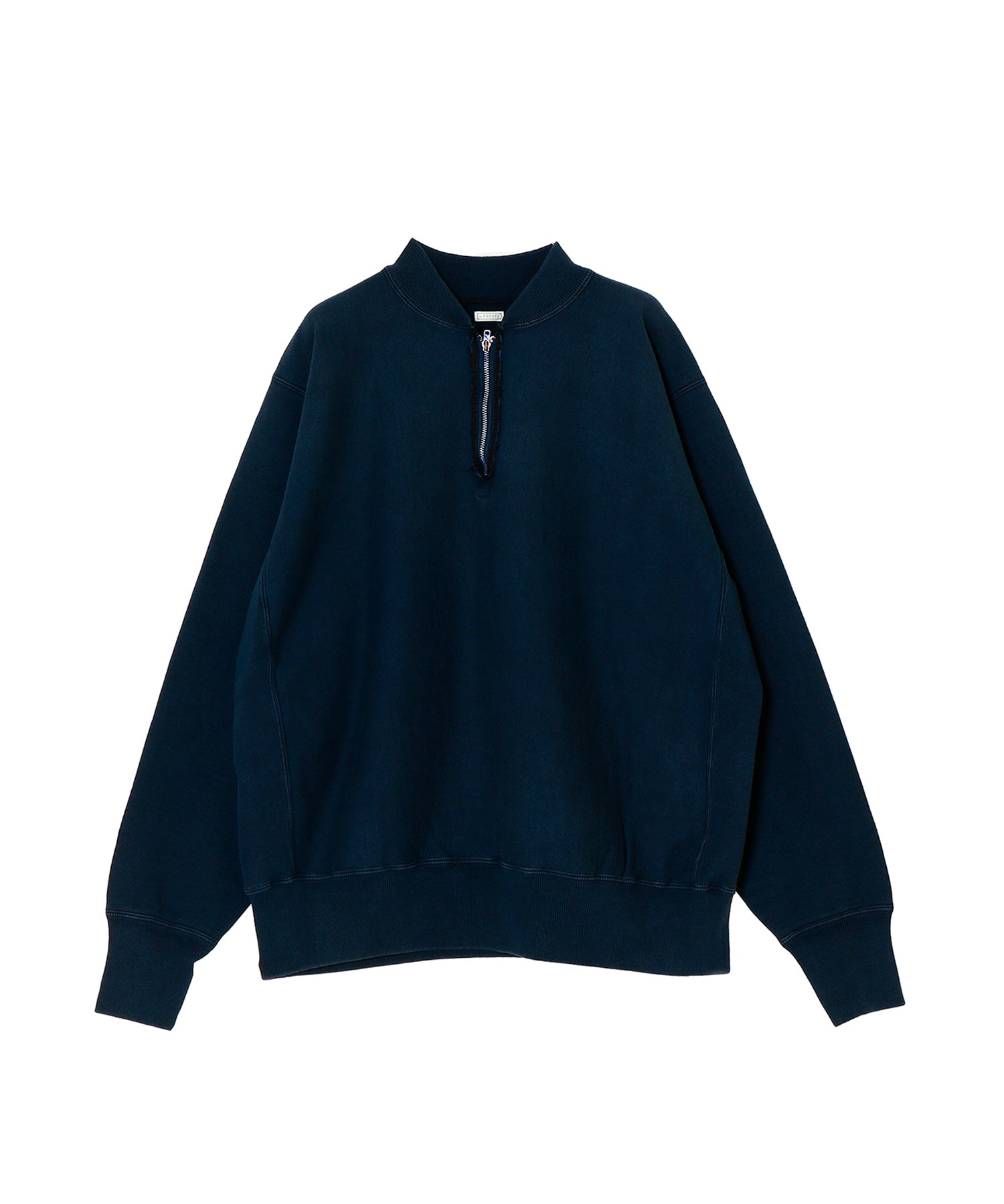 Vintage Half Zip Rib Collar Sweatshirt
