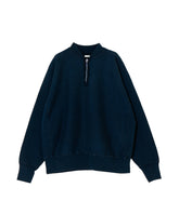 Vintage Half Zip Rib Collar Sweatshirt