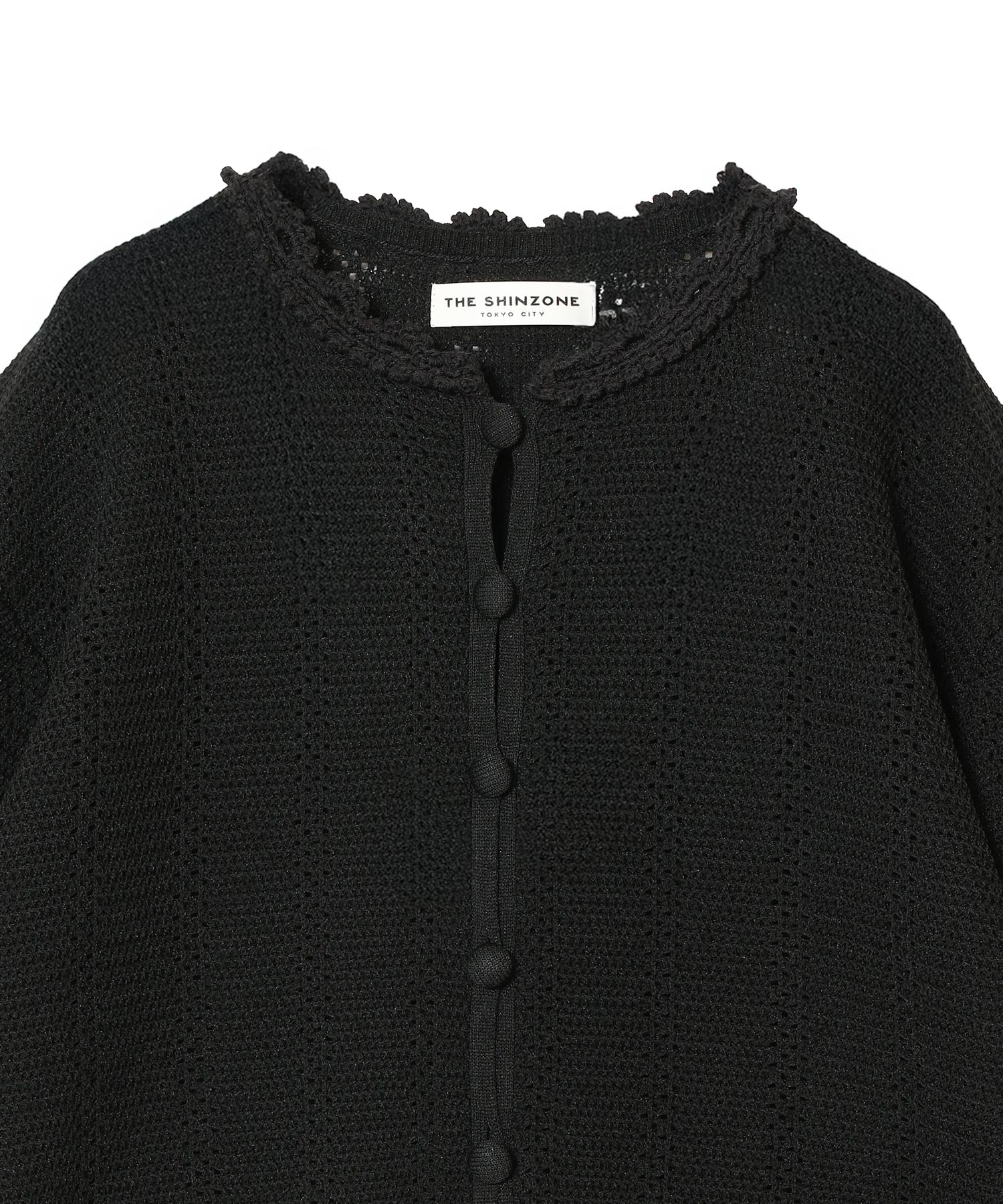 MESH LACE KNIT CARDIGAN - THE SHINZONE (ザ シンゾーン) - tops