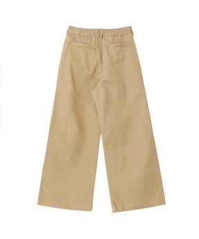 COTTON TWILL WIDE PANTS
