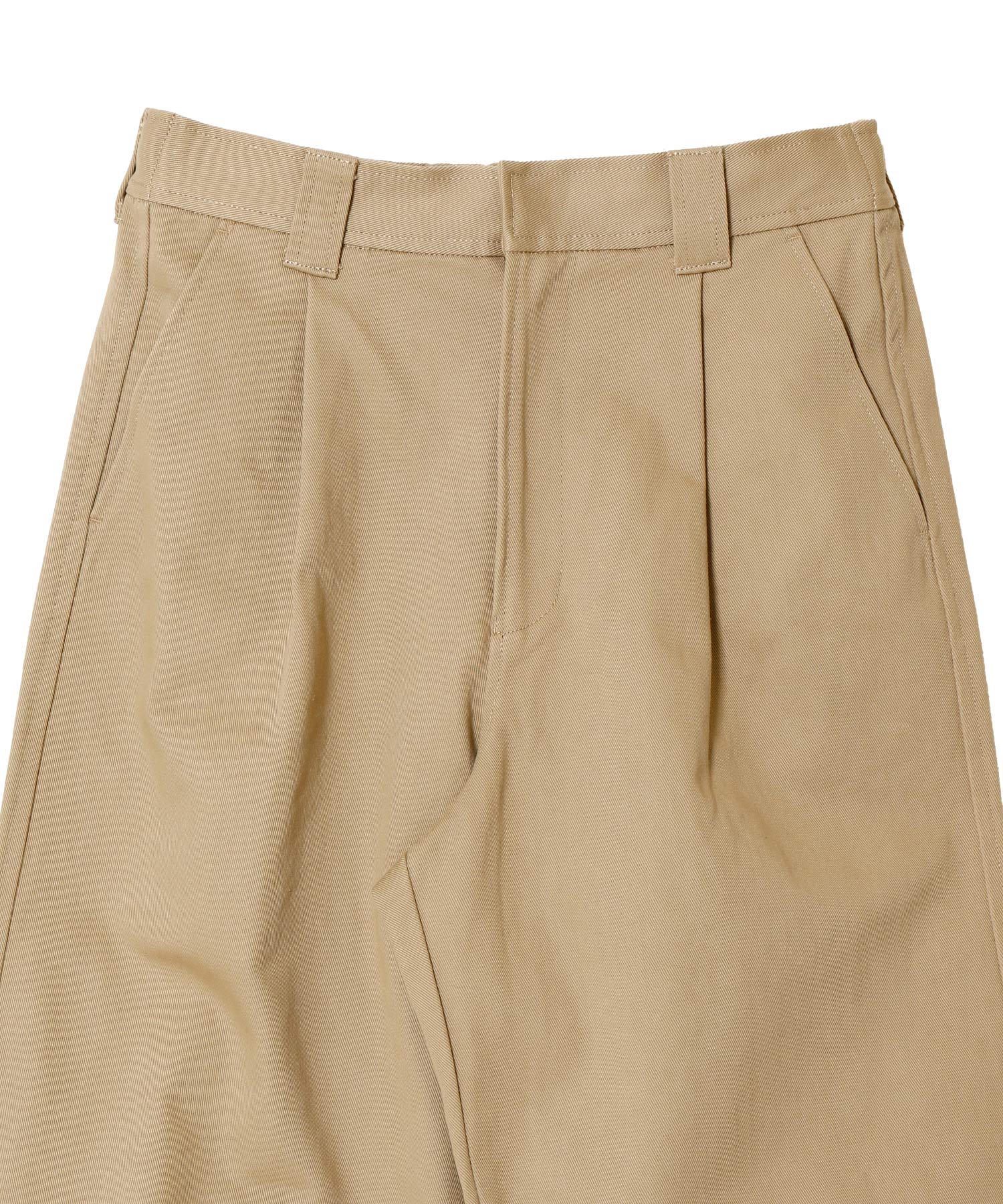 COTTON TWILL WIDE PANTS