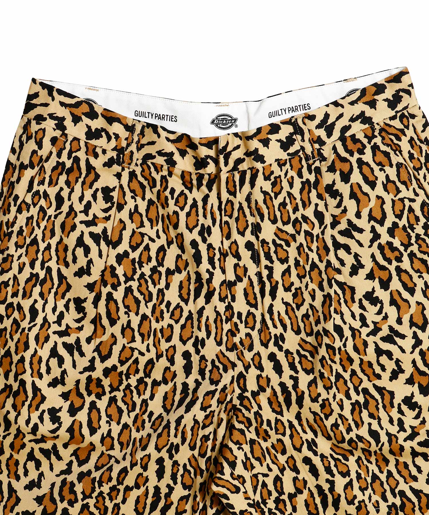 DICKIES / LEOPARD PLEATED SHORT TROUSERS