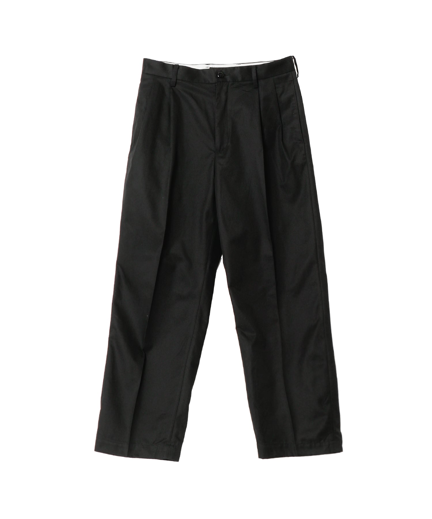 DOUBLE PLEATED CHINO TROUSERS