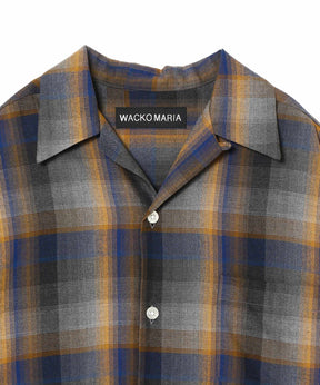 OMBRE CHECK OPEN COLLAR SHIRT