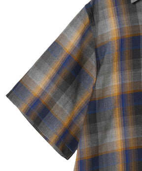 OMBRE CHECK OPEN COLLAR SHIRT