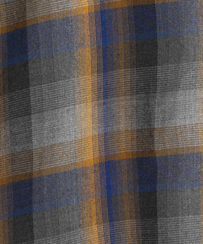 OMBRE CHECK OPEN COLLAR SHIRT