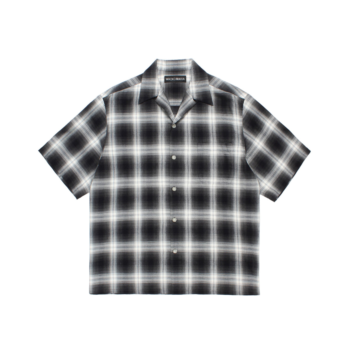 OMBRE CHECK OPEN COLLAR SHIRT - WACKO MARIA (ワコマリア) - tops