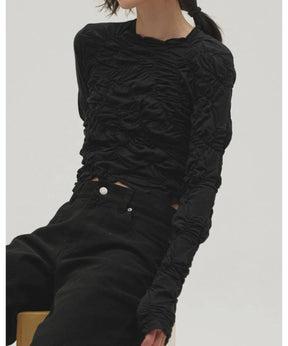 Shirring Long T-shirts