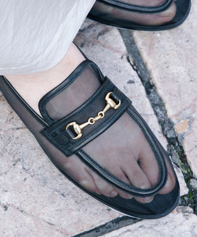 MESH BIT LOAFERS BLACK
