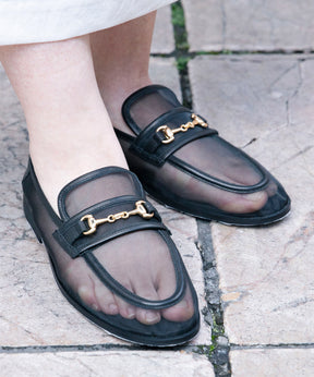 MESH BIT LOAFERS BLACK