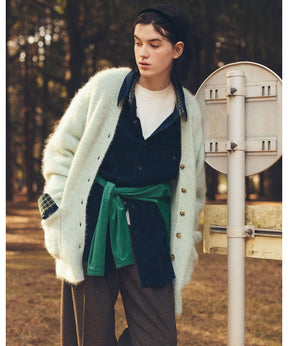 ALPACA SHAGGY KNIT CARDIGAN