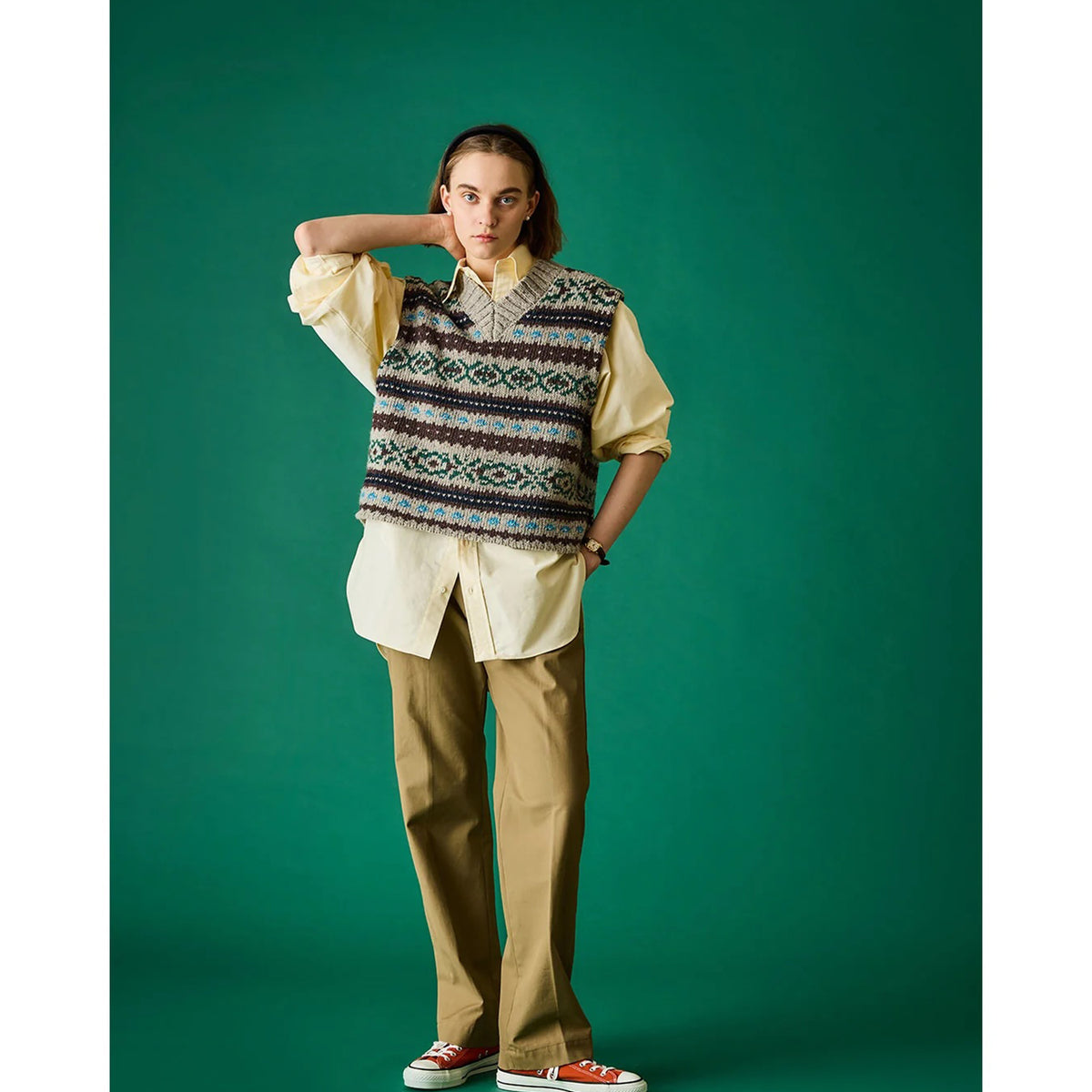 WASHED HIGH WAIST CHINO - THE SHINZONE (ザ シンゾーン) - bottom