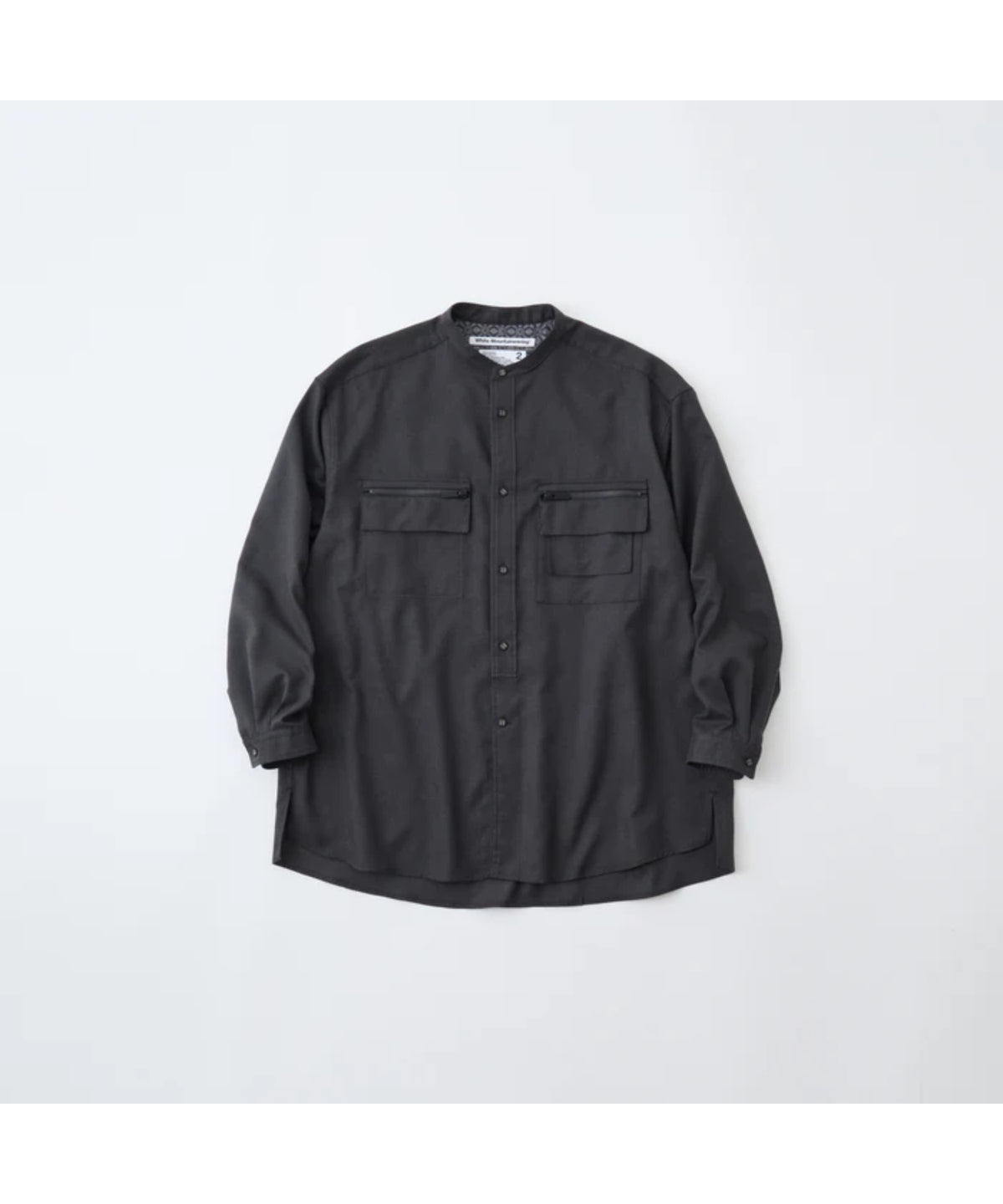 BAND COLLAR MULTI POCKET SHIRT