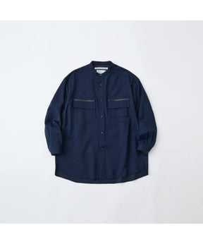 BAND COLLAR MULTI POCKET SHIRT