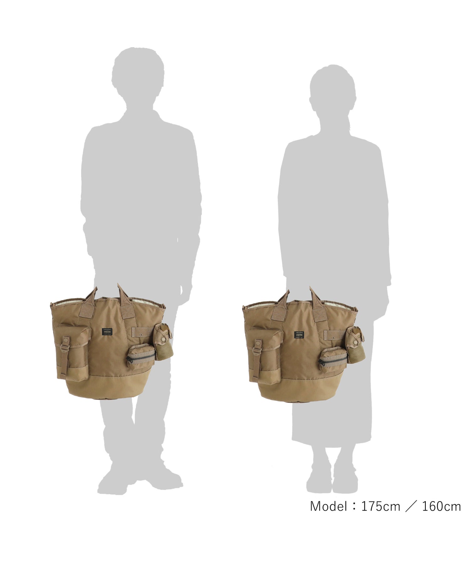 2WAY BUCKET TOTE with POUCHES