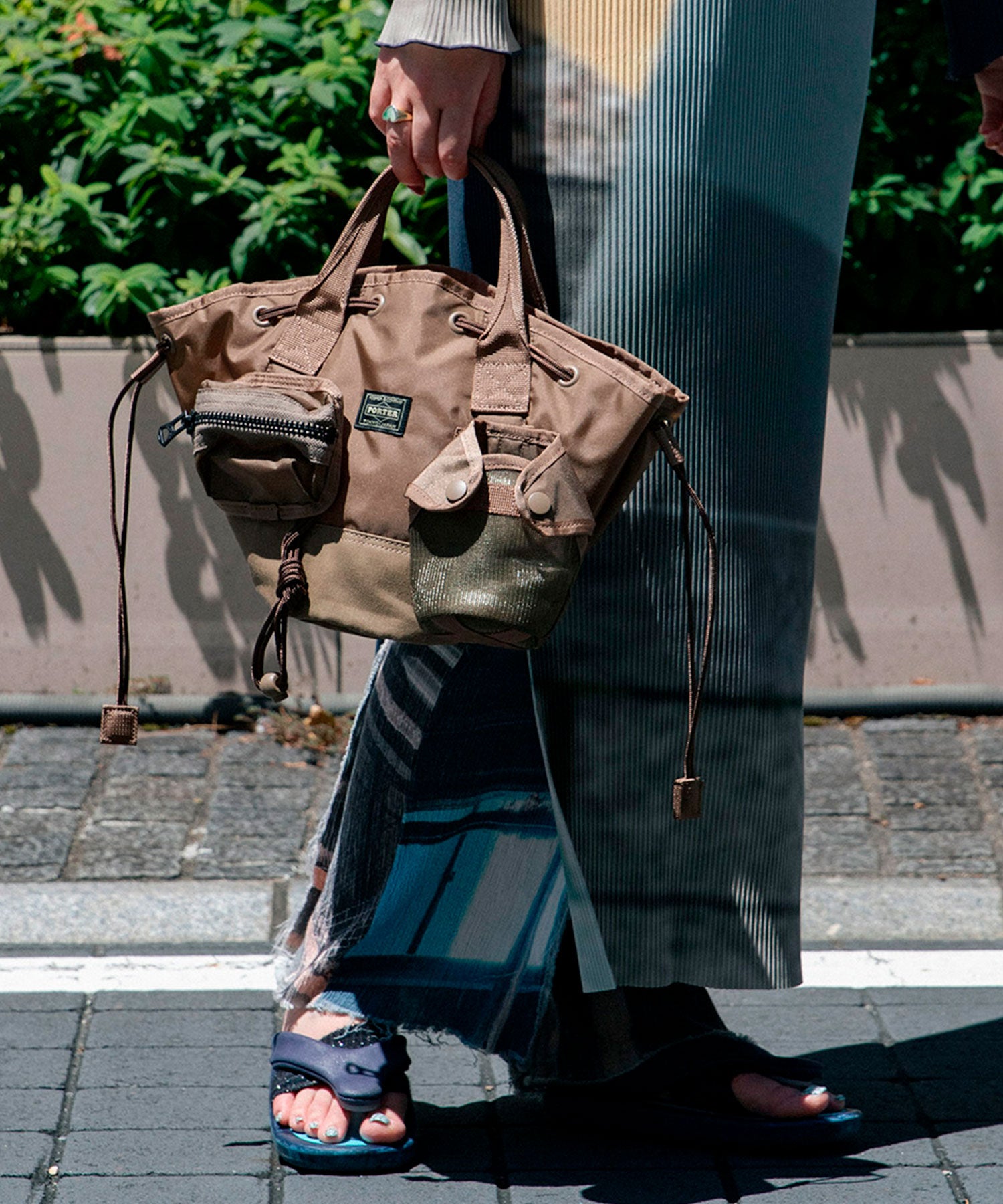 SCARF TOTE with POUCHES